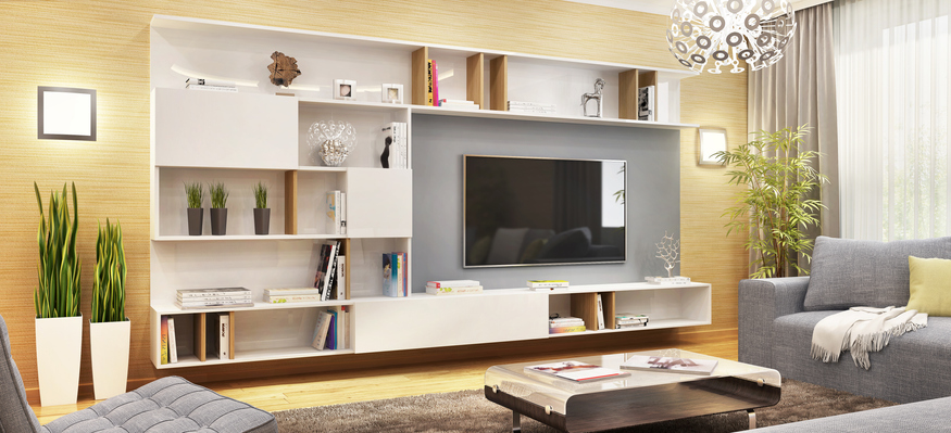 TV in kastwand