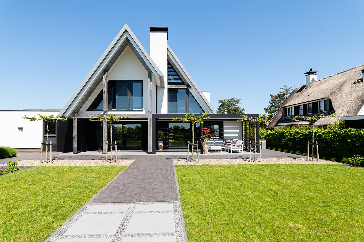 Lamellen terrasoverkapping villa