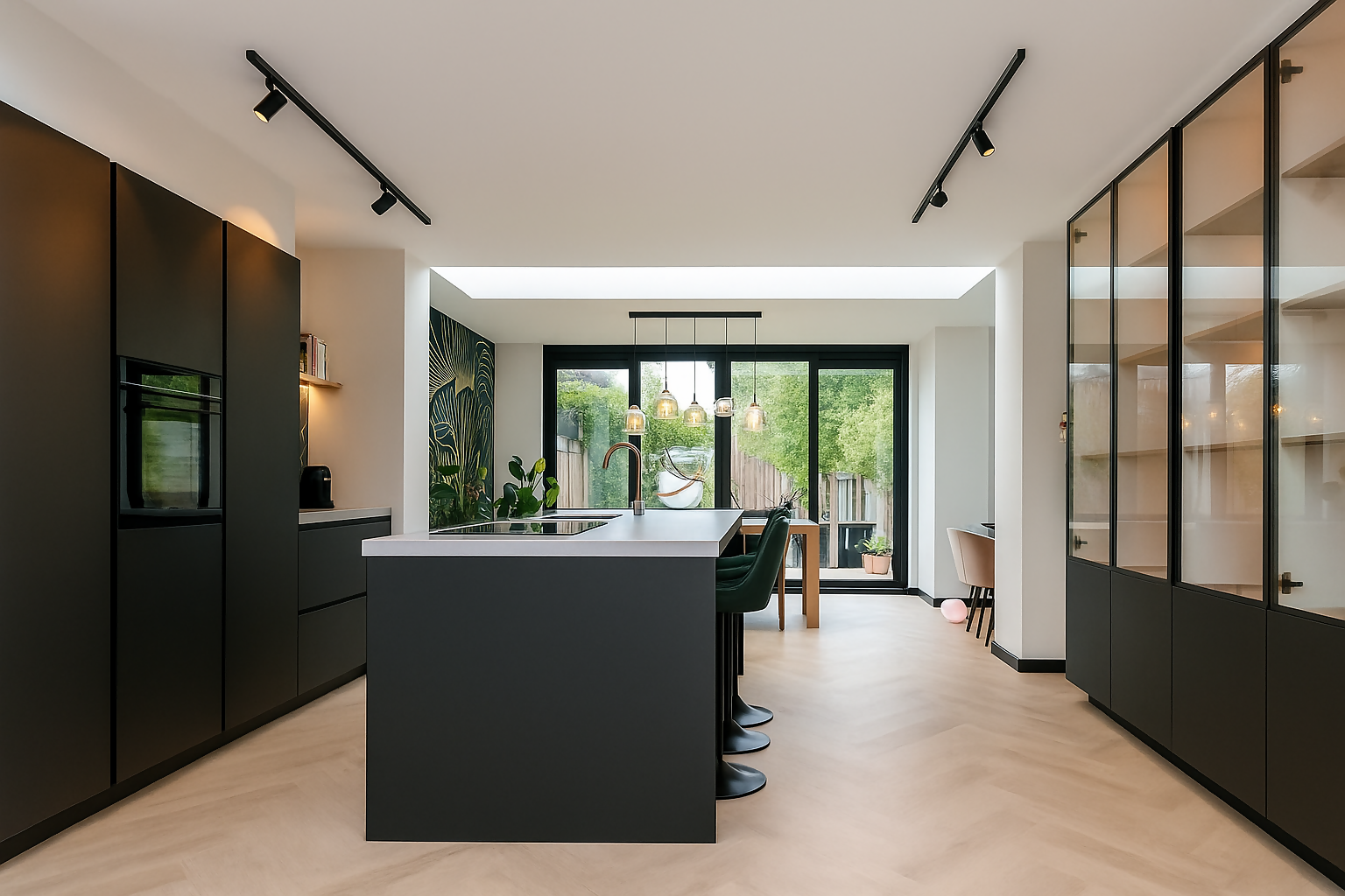 Aanbouw met ruime leefkeuken-Bureau Kemps Architecten-keuken-Uitbreiding van woning tot leefruimte voor jong gezin-OBLY