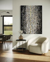 Abstract schilderij – warm statement voor de eetkamer-Marella Hesseling-woonkamer-Abstract schilderij op maat voor moderne eethoek | Warmte & diepte-OBLY