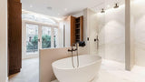 Badkamer renovatie - Arnhem-calm home interior design-badkamer-Luxe master suite met geïntegreerde badkamer-OBLY