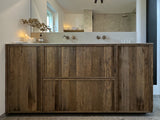 Badkamerproject met eiken barnwood, Japandi meubel en taatsdeur-Robuust-Badkamer,badkamer-meubel,badkamer-meubel-op-maat,badkamerproject,barnwood-badkamer,eiken-barnwood,japandi-badkamer,japandi-interieur,maatwerk-badkamer,taatsdeur-interieur-Maatwerk badkamer Japandi | Robuust-OBLY