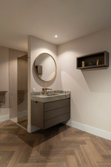 Badmeubels op maat in diverse stijlen en materialen-Meubellen-badkamer meubel,badmeubel op maat,design badkamer,eiken badmeubel,luxe badkamer,maatwerk badkamer,moderne badkamer,natuurstenen wastafel,zwevend badmeubel-Badmeubel op maat | Luxe en moderne badkamer meubels-OBLY