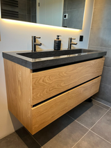 Badmeubels op maat in diverse stijlen en materialen-Meubellen-badkamer meubel,badmeubel op maat,design badkamer,eiken badmeubel,luxe badkamer,maatwerk badkamer,moderne badkamer,natuurstenen wastafel,zwevend badmeubel-Badmeubel op maat | Luxe en moderne badkamer meubels-OBLY