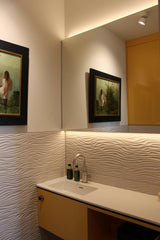 Centraal blok in kunstzinnig appartement-INGE BOUMAN INTERIEUR | ARCHITECTUUR-Badkamer,Boekenkast,Centraal,Kleine ruimte-Centraal blok in kunstzinnig appartement-OBLY