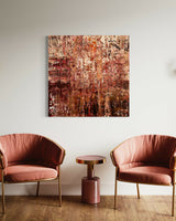 De Mirage-schilderijen: blikvangers in een rustig interieur-Marella Hesseling-woonkamer-Gelaagde abstracte schilderijen met diepte & sfeer | Unieke kunst op m-OBLY