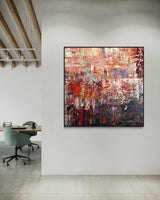 De Mirage-schilderijen: blikvangers in een rustig interieur-Marella Hesseling-woonkamer-Gelaagde abstracte schilderijen met diepte & sfeer | Unieke kunst op m-OBLY