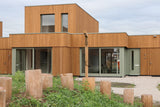 Duurzaam woonproject met houten gevelbekleding in Ommen-Prowood-duurzaam woonproject,eigentijds woonhof,groen wonen,houten gevelbekleding,moderne architectuur,moderne gevelbekleding,natuurlijke materialen,nieuwbouw woningen-Modern woonproject met houten gevelbekleding in Ommen-OBLY