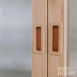 Eiken afscheidingswand met ribglas-OBLY-Entree,hal,trap-Eiken afscheidingswand met ribglas-OBLY