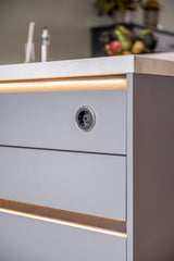 Greeploze moderne keuken met marmerlook werkblad-Iemms keukens & interieur-design keuken,grijze keuken,keuken met marmerlook werkblad,minimalistische keuken,moderne keuken-Greeploze moderne keuken met marmerlook werkblad-OBLY