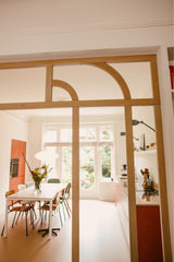 Eiken taatsdeur met boogverdeling in jaren 30 woning