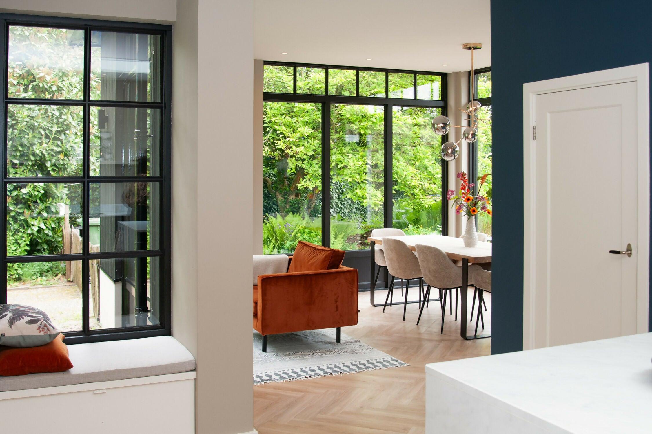 Hedendaagse uitbouw bij jaren ’30 woning-BRANDVRIES – architectuur collectief-Aanbouw,Jaren30woning,Keuken,Villa,Woonkamer-OBLY