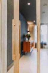 Indu Doors dubbele eiken deur met glas organische vorm-OBLY-Dubbele eiken deur met glas organische vorm-OBLY