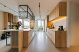 Japandi Penthouse met Moderne Accenten in Amsterdam-Studio Boud-japandi interieur,Keuken,luxe appartement,minimalistisch wonen,modern interieur,natuurlijke materialen,Penthouse-OBLY
