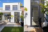 Lichte uitbouw met moderne woonkeuken-Nine | Ontwerp jouw droomhuis-Aanbouw,Eetkamer,Keuken met kookeiland,moderne aanbouw,stalen deuren,uitbouw woning,woonkeuken-Lichte uitbouw met woonkeuken | NINE-OBLY