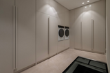 Luxe maatwerk keuken in donker eiken met kookeiland-Len meubelen-Donker eiken keuken,Donkere keuken,Eiken keuken,Greeploze keuken,Keuken,Kookeiland,Marmeren werkblad,Wijnklimaatkast-OBLY