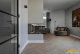 Luxe open haard in woonkamer-Hooijer-design haard woonkamer,gashaard interieur,haard,haard met tv meubel,moderne haard,roomdivider haard,woonkamer-Luxe open haard in woonkamer-OBLY