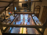 Maatwerk Glas | Beloopbaar Glas, Balustrades & Deuren op Maat-Overveld Glas-Glasdesign,Interieur,keuken met vide,lichte woonkamer,moderne woonkamer,open keuken woonkamer,woonkamer met vide-OBLY