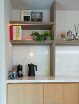 Maatwerk interieur met luxe kasten-fehres-badkamermeubel op maat,garderobekast op maat,keukenkasten op maat,maatwerk opbergruimte,maatwerkkasten,moderne woning,slaapkamerkast op maat-OBLY