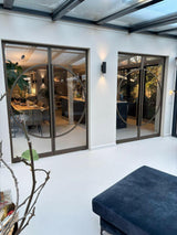 Maatwerk stalen glazen deur met rond detail-boermetaal-Woonkamer-OBLY
