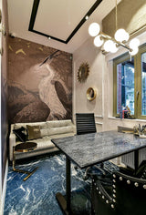 Maatwerk wandbekleding voor Galeria Idealine-Dennis v Zanden-woonkamer-Luxe Wandbekleding voor Galeria Idealine Showroom in Polen-OBLY