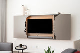 Minimalistisch tv-meubel met sculpturaal front-Perfekt Interieur-design tv meubel,interieur design,maatwerk meubel,minimalistisch tv meubel,modern tv meubel,tv meubel op maat,wandmeubel tv-Minimalistisch design tv-meubel op maat-OBLY