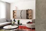 Minimalistisch tv-meubel met sculpturaal front-Perfekt Interieur-design tv meubel,interieur design,maatwerk meubel,minimalistisch tv meubel,modern tv meubel,tv meubel op maat,wandmeubel tv-Minimalistisch design tv-meubel op maat-OBLY