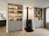 Modern Wonen met Natuurlijke Elementen-Anselm Oome Interieurbouw-design verlichting,Houtlook,houtlook keuken.,Keuken,keukens,moderne keuken,natuursteen werkblad,open leefruimte,Tajmahal,Woonkamer-OBLY
