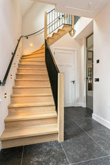 Moderne Keuken met Belgisch Hardsteen Look-Van den Heuvel & Van Duuren-Keuken,keuken met eiland,keuken met houten kasten,keuken met natuursteen blad,luxe keuken interieur,moderne keuken-OBLY