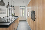 Moderne Keuken met Belgisch Hardsteen Look-Van den Heuvel & Van Duuren-Keuken,keuken met eiland,keuken met houten kasten,keuken met natuursteen blad,luxe keuken interieur,moderne keuken-OBLY