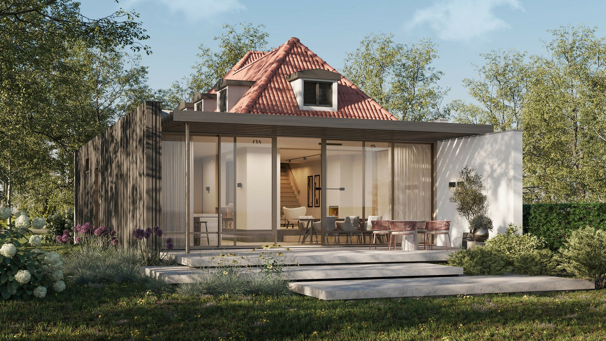 Moderne aanbouw aan bestaande woning-Toine Pennings-Aanbouw,Eetkamer,Renovatie,Slaapkamer,Woonkamer-OBLY