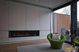 Mooi verlicht open haard-Hooijer-design haard,gashaard woonkamer,haard,haard wandmeubel,ingebouwde haard,moderne gashaard,woonkamer-Mooi verlicht open haard-OBLY