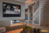 Open haard in luxe appartement-Hooijer-cinewall haard,design haard interieur,elektrische haard,haard,moderne haard woonkamer,roomdivider haard,woonkamer-Open haard in luxe appartement-OBLY