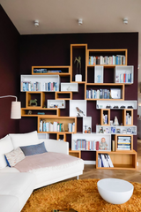 Penthouse met warme diepe kleuren-INGE BOUMAN INTERIEUR | ARCHITECTUUR-Woonkamer-Luxe penthouse interieur met donkere kleuren-OBLY
