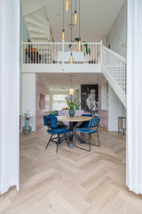 Roze keuken met blauwe muur-Keukenstudio Stormink-keuken-roze-keuken-met-blauwe-muur-OBLY