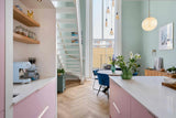 Roze keuken met blauwe muur-Keukenstudio Stormink-keuken-roze-keuken-met-blauwe-muur-OBLY