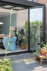 Rustieke woonkeuken met vouwwand-Busscher Serrebouw-Keuken,keuken met glazen aanbouw,keuken met lichtstraat,keuken met tuinverbinding,moderne woonkeuken,woonkeuken met serre-Rustieke woonkeuken met vouwwand-OBLY