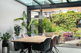 Rustieke woonkeuken met vouwwand-Busscher Serrebouw-Keuken,keuken met glazen aanbouw,keuken met lichtstraat,keuken met tuinverbinding,moderne woonkeuken,woonkeuken met serre-Rustieke woonkeuken met vouwwand-OBLY