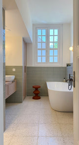 Slimme renovatie met futureproof materialen-Atelier Det-badkamer,badkamer renovatie,duurzame badkamer,hoogwaardige materialen,slim ontwerp-Slim Ontwerp met Behoud van Indeling en Duurzame -OBLY