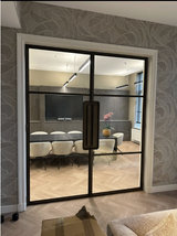 Stalen Binnenpuien & Openslaande Deuren in Modern Kantoor-boermetaal-Kantoorinterieur,Luxe afwerking,Stalen binnenpuien-Stalen Binnenpuien & Deuren in Kantoor Den Haag-OBLY