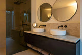 Strakke minimalistische badkamer-Wolfs Interieur-Badkamer,luxe badkamer,minimalistisch,spa gevoel,strak design-Strakke minimalistische badkamer-OBLY