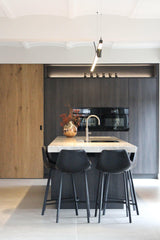 Totaalproject keukenontwerp-ELKE SPECK INTERIEURONTWERP-Boerderij,Keuken-Groots in alle opzichten, contrastrijk in materiaal, maar ingetogen en-OBLY