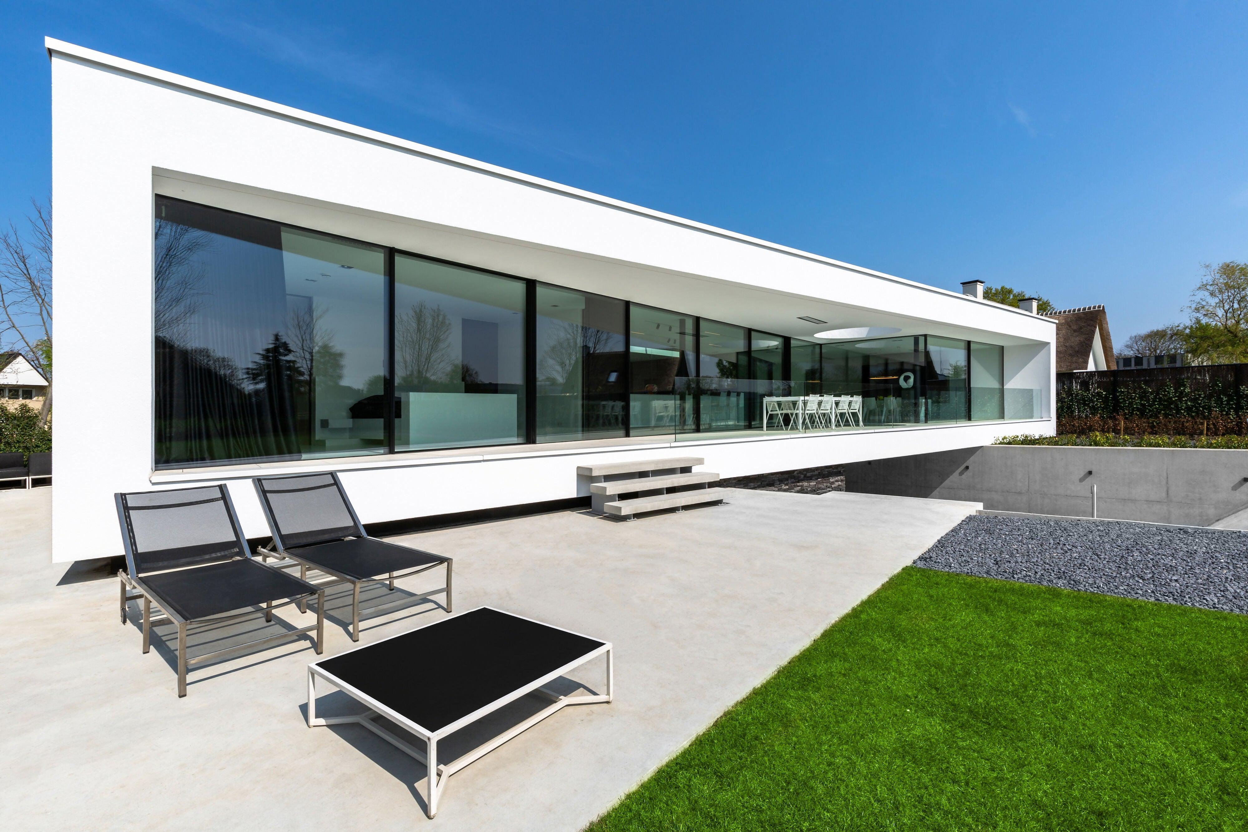 Villa Yerseke-KELLER minimal windows® by Kumasol-aluminium kozijnen,binnen buiten verbinding,Exterieur,glazen gevel,luxe woning,minimalistisch design,moderne villa,open leefruimte-OBLY