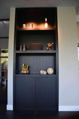 Zwarte moderne maatwerk keuken met strak design-Anselm Oome Interieurbouw-Keuken,Keuken inspiratie,maatwerk keuken,moderne keuken,strak keukenontwerp,zwarte keuken-Zwarte moderne maatwerk keuken | Anselm Oome Interieurbouw-OBLY