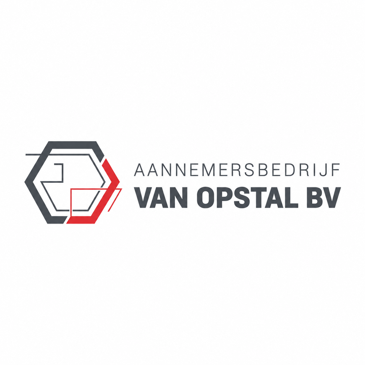 Logo van Aannemersbedrijf Van Opstal BV, verantwoordelijk voor de verbouwing en moderne glazen uitbouw van een jaren ’30 woning in Breda.