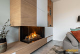 open haard in mooie woonkamer-Hooijer-design haard woonkamer,gashaard interieur,haard,haard met tv meubel,hoekhaard,moderne haard,woonkamer-Open haard in mooie woonkamer-OBLY