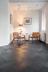 3 dubbele Zwart Eiken visgraatvloer-Vloerenhuis Amsterdam-Eetkamer-OBLY