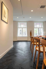 3 dubbele Zwart Eiken visgraatvloer-Vloerenhuis Amsterdam-Eetkamer-OBLY