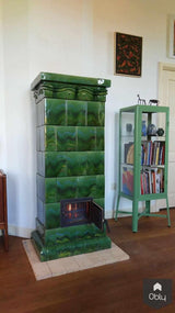 Art deco tegelkachel-Gloed Tegelkachels-alle,art deco interieur,art deco tegelkachel,klassieke kachel,tegelkachel,Woonkamer,woonkamer inspiratie-OBLY