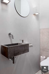 Badkamer met eikenhout en beton-Solidus Meubelen-alle,Badkamer-OBLY